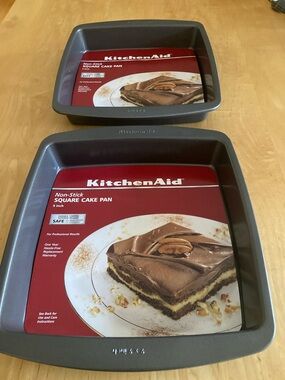 KitchenAid New Non-Stick Square 9 inch Cake Pans (Set of 2)